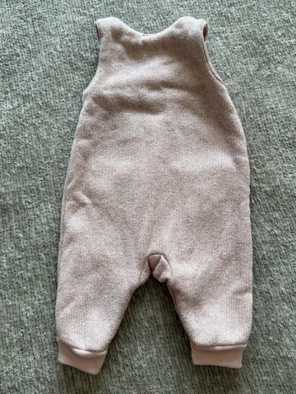 Carters Pink Fleece Overalls‎ 3M Heart Pocket Baby Romper Cozy Outfit